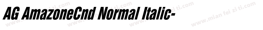 AG AmazoneCnd Normal Italic字体转换